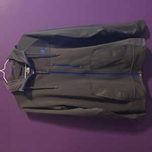 North Face full zip fleece hooded jacket with pockets